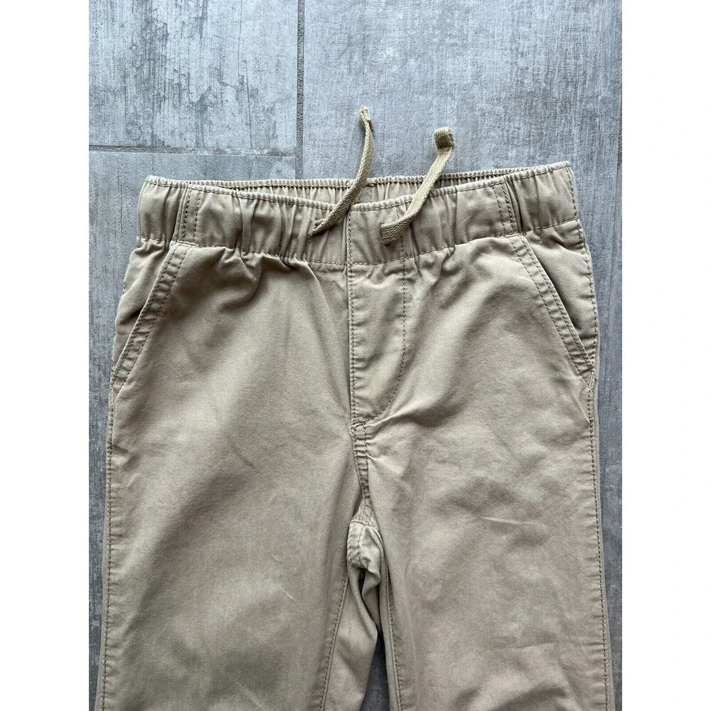 Baby Gap Basic Khaki Tan Beige Jogger Elastic Waist Casual Everyday Pant Chino 5